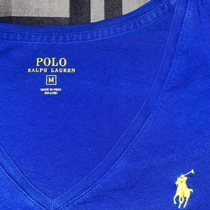 Bright blue women’s polo by Ralph Lauren shirt